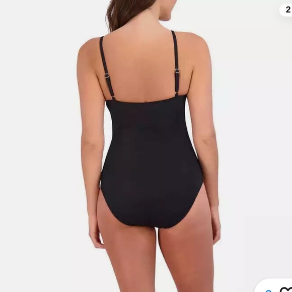Jessica Simpson Women’s One-Piece Black Swimsuit Size:XS (NWT) - Picture 2 of 5